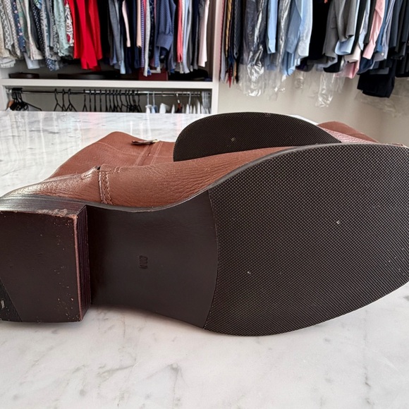 Preowned Tory Burch Brown Leather Knee-High Boots size 8 - Picture 6 of 11